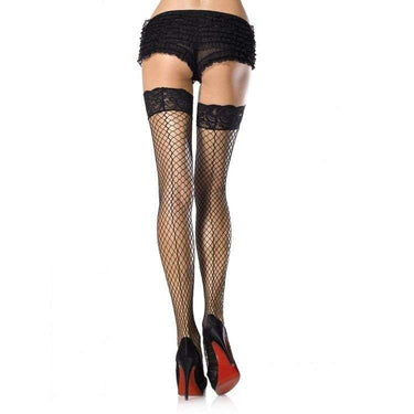 Calza Autoreggente in Pizzo Nero con Gambale Posteriore Eleganza e Comfort